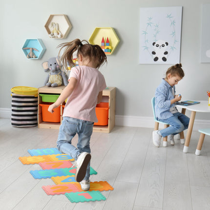 Puzzle mat with numbers