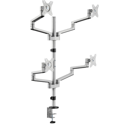 Quad Monitor Mount 17-32" Aluminum with Cable Management