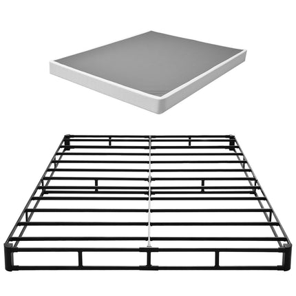 Queen Box Spring, Metal Frame, Washable Cover, 5 Inch, 3500 lb