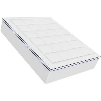 Queen Mattress Topper, Fiber Fill, 60 x 80 in, 1 in Thick, Washable