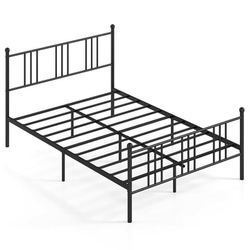 Queen Metal Bed Frame, 140x200 cm, Black, 300 kg Capacity