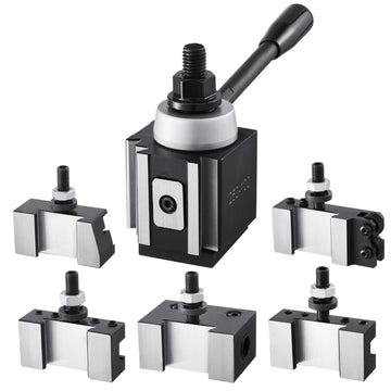 Quick Change Tool Post Set, 6-Piece Wedge, 6–12 in Lathe