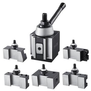 Quick Change Tool Post Set, 6-Piece Wedge Type, 10–15 in