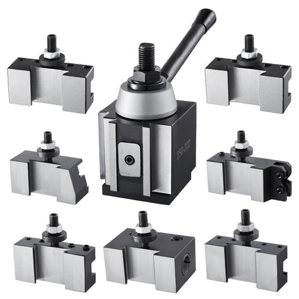 Quick Change Tool Post Set, 8-Piece, Piston, 10–15 in