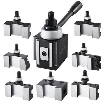 Quick Change Tool Post Set, 8-Piece Wedge Type, 6–12 in