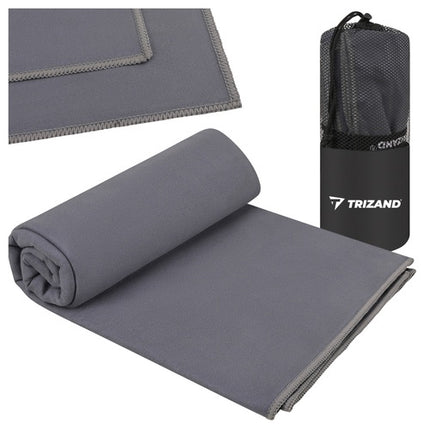 Quick-Drying Microfiber Towel, 180x100cm, Dark Gray