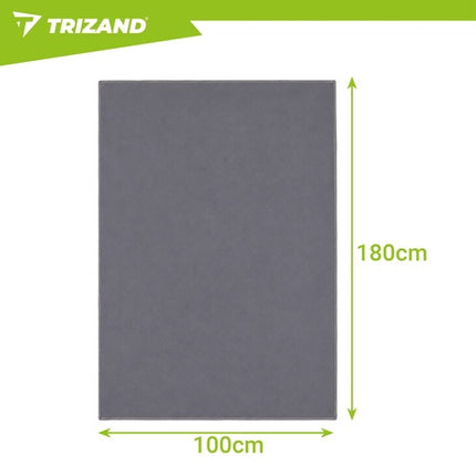 Quick-Drying Microfiber Towel, 180x100cm, Dark Gray