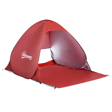 Quick assembly Pop-Up beach tent, red, 200x150x119cm