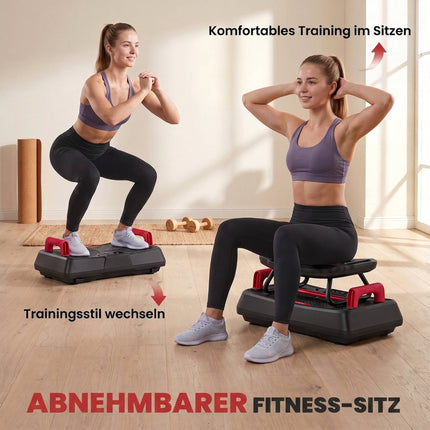 Quiet Vibration Plate with Adjustable Handles & Seat