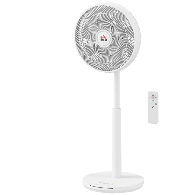 Quiet pedestal fan with remote control, 12 speeds, sleep mode