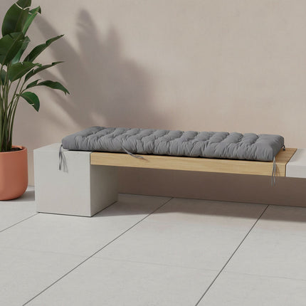 Quilted Garden Bench Cushion with Ties, Thick Filling