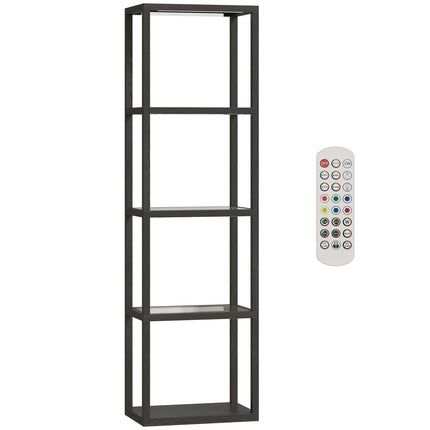 RGB Floor Lamp with Glass Shelves, LED, Remote, Music Sync