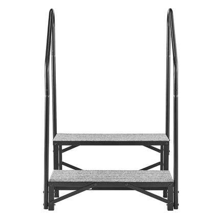 RV Steps, 2-Step with Dual Handrails, 660 lb, Non-Slip
