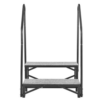 RV Steps, 2-Step with Dual Handrails, 660 lb, Non-Slip