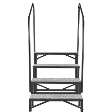 RV Steps with Dual Handrails, 4-Step, 660 lb Capacity