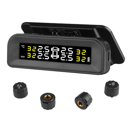 RV Tire Pressure Monitoring System, 4 Sensors, 7.3–87 PSI