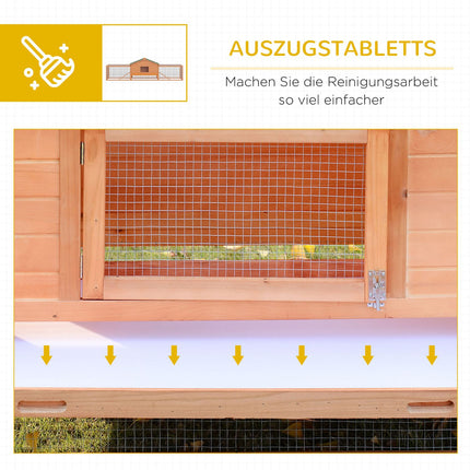 XXL rabbit hutch with outdoor enclosure - 100x68x59 cm