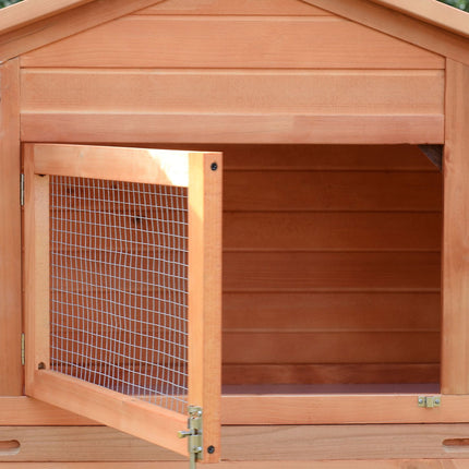 XXL rabbit hutch with outdoor enclosure - 100x68x59 cm