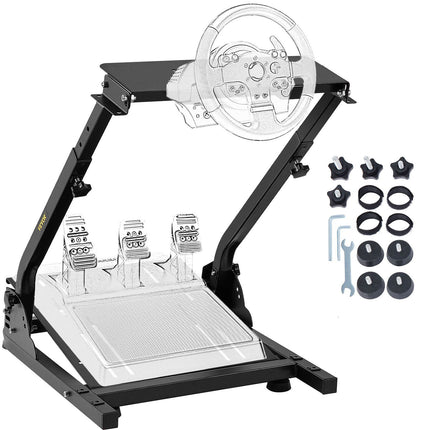 Racing Wheel Stand, Adjustable Height, Foldable Steel