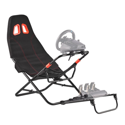 Racing Wheel Stand With Seat, Foldable, 330 lb