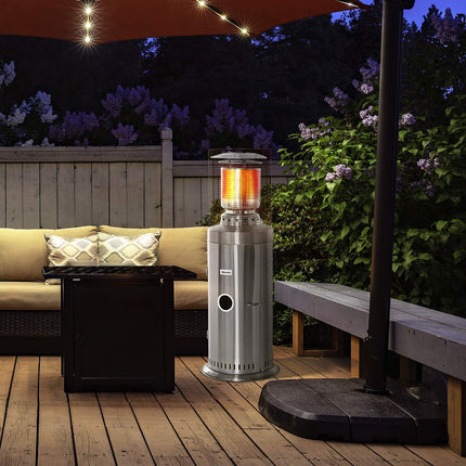 Brilliant 10KW patio heater, stainless steel, portable