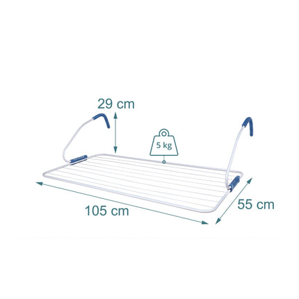 Radiator Clothes Dryer, Steel, 10m Drying Length