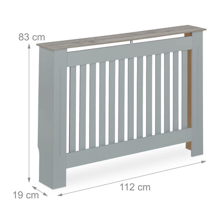Radiator Cover with Wood Shelf, Slatted Design
