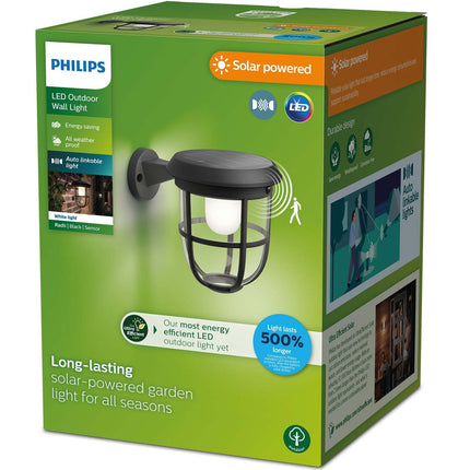 Radii Wall Lamp Solar Ultra Efficient LED 250lm Black