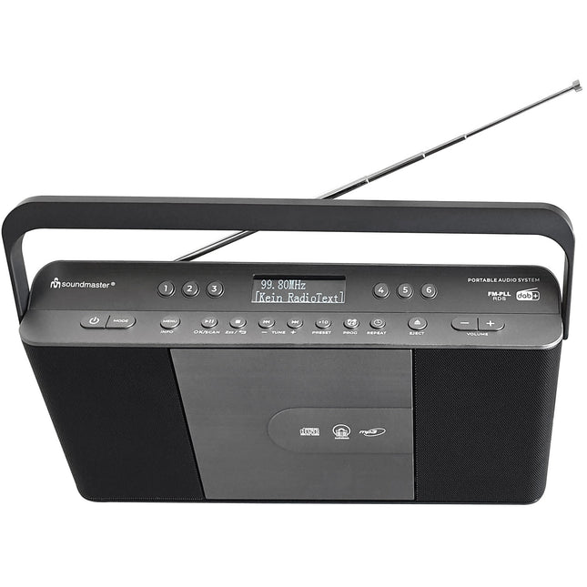 Radio Quick Select CD Portable RCD1870SW Black/Silver Grey