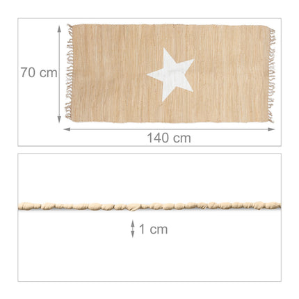 Rag rug motif star