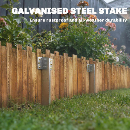 Railway Sleeper Brackets, 20-Pack, 41cm Galvanized Steel