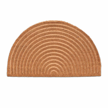 Rainbow Coir Doormat, Half-Round, Indoor/Outdoor Use