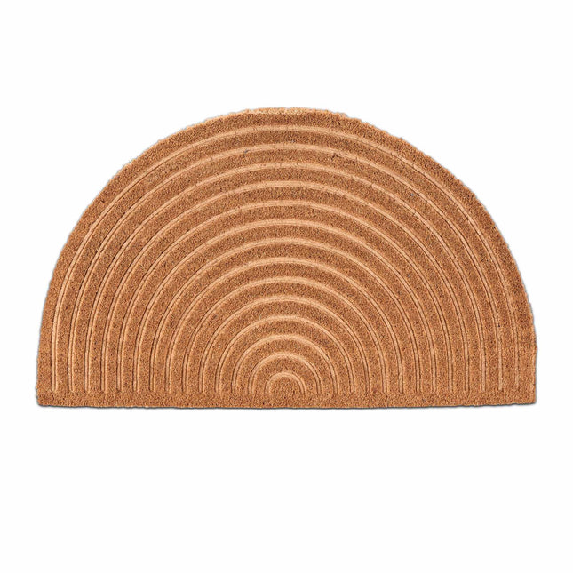 Rainbow Coir Doormat, Half-Round, Indoor/Outdoor Use