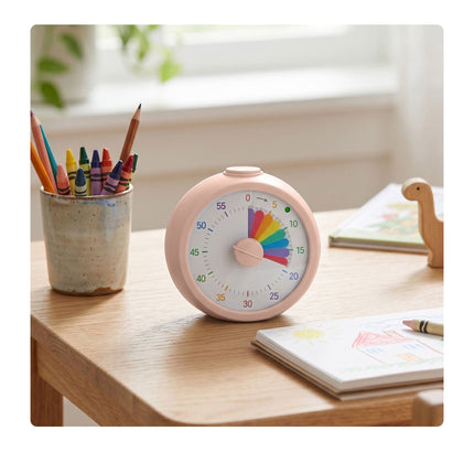Rainbow Timer with Adjustable Volume – 60-Min Countdown