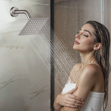 Rainfall Shower Faucet Set, 10in, 3-Function, Brushed Nickel