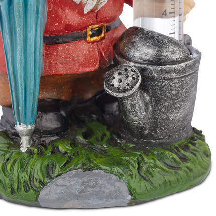 Rain gauge garden gnome