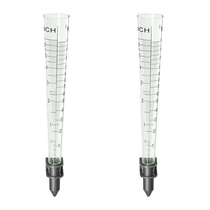 Rain gauge set of 2 with wall mount