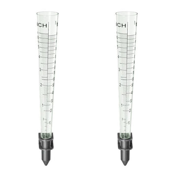 Rain gauge set of 2 with wall mount