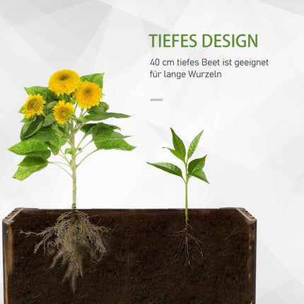 Raised garden bed Spruce Wood - 100x38.5x40cm Planting box