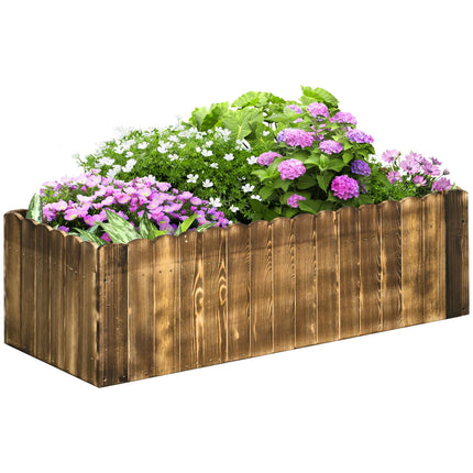 Raised bed 100x40x30cm Fir wood for vegetables & herbs