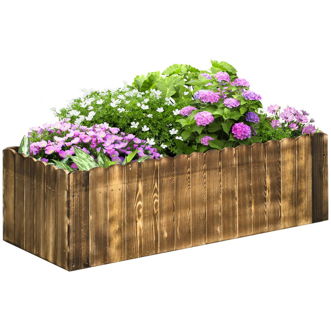 Raised bed 100x40x30cm Fir wood for vegetables & herbs