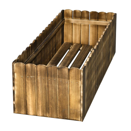 Raised bed 100x40x30cm Fir wood for vegetables & herbs