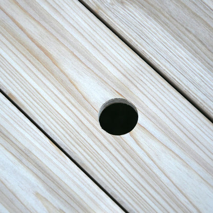 2-tier raised bed pot in wood with drainage, 115x114x76 cm