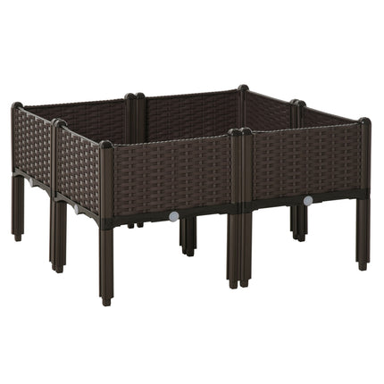 Raised sofa bed, rattan look, drainage, 40x40x44cm