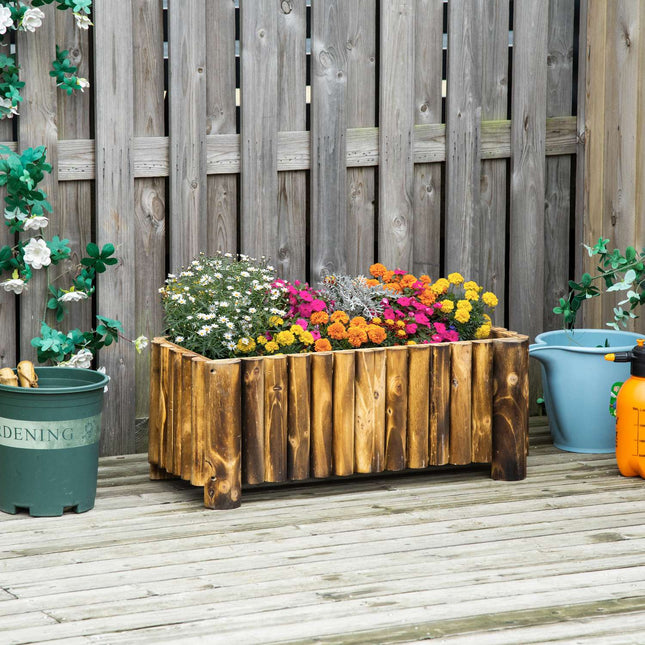 Garden bed with raised spruce 78x35x30cm for herbs & vegetables