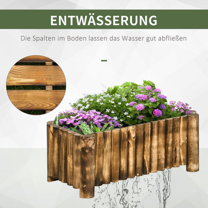 Garden bed with raised spruce 78x35x30cm for herbs & vegetables