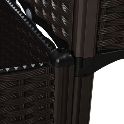 Planter box with raised bed, Rattan look, with drainage, Brown, 80x44 cm