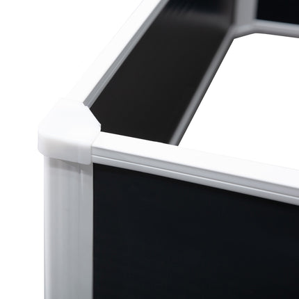 Raised bed pot with drainage, Gray plastic 120x90x30 cm