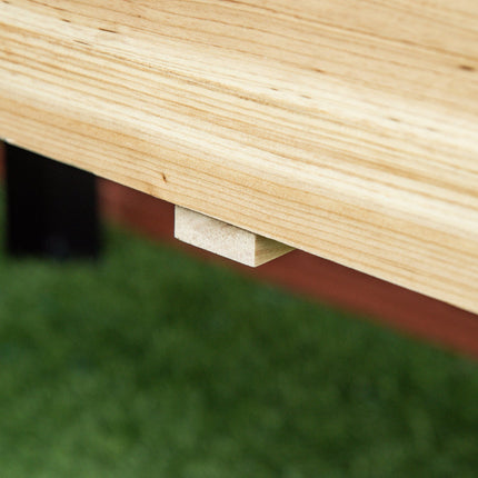 Large garden bed in wood and steel, 120x60x74 cm, natural