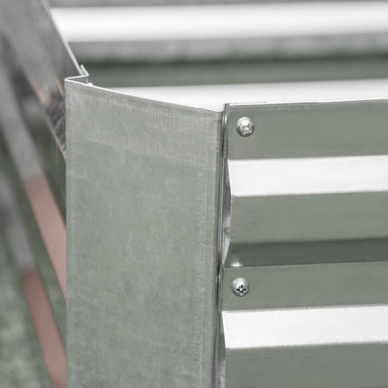 Raised garden bed in galvanized steel - 120x90x30 cm Silver